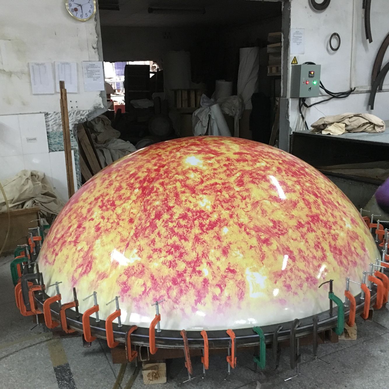 大量销售 黄色球亚克力星球仪 学校器材星球仪 LED亚克力星球仪