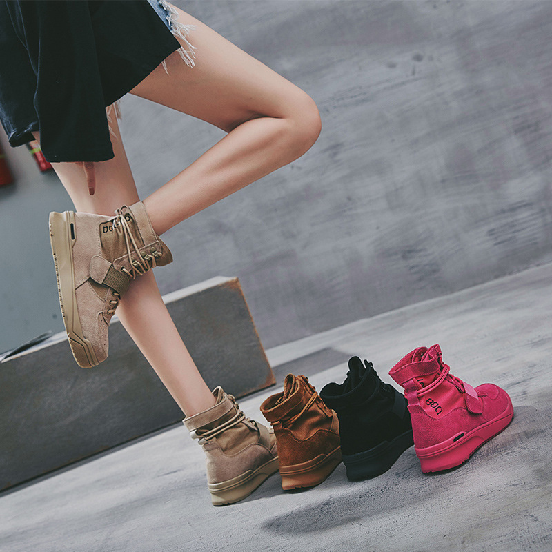 Bottes femme en Cuir + toile - Ref 3354755 Image 3