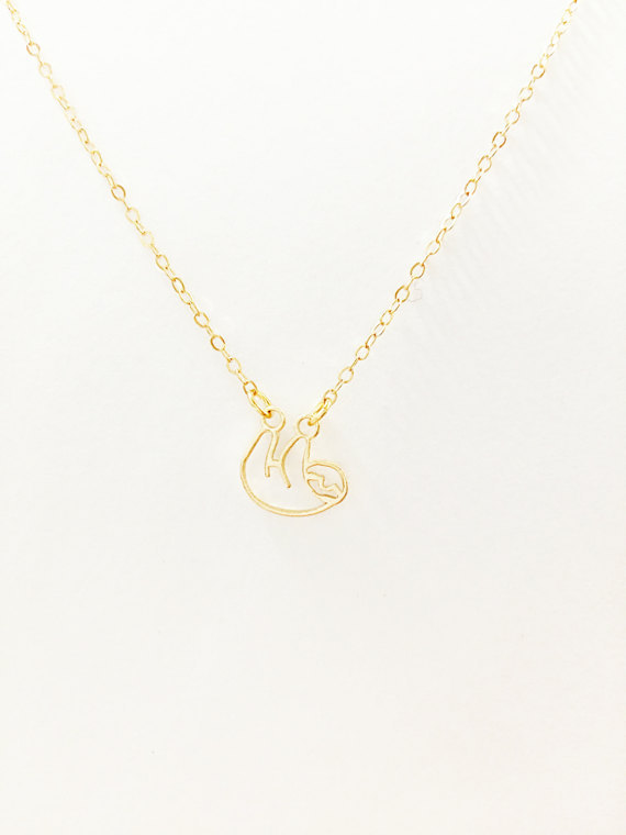 small sloth panda koala bear pendant necklace