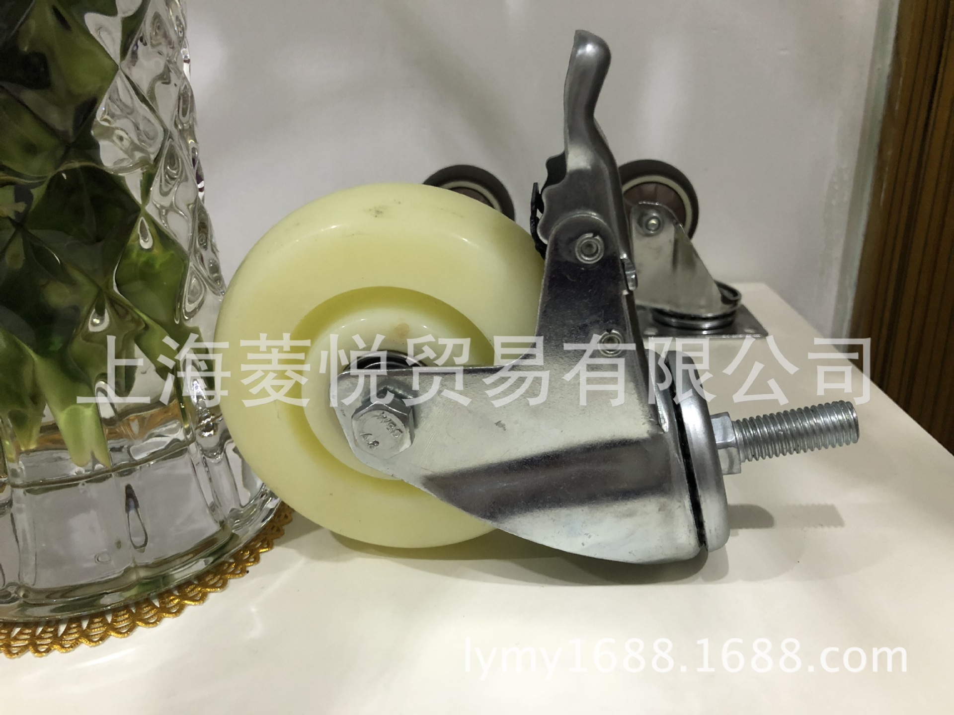 中型脚轮  白色脚轮 尼龙活动脚轮 3寸 4寸 5寸脚轮 平底刹车脚轮