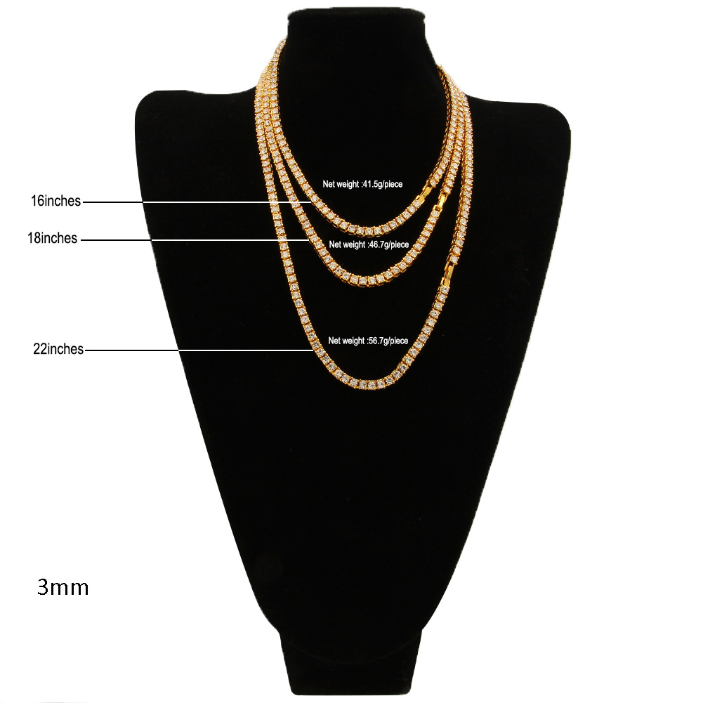 Fashion Square Alloy Plating Inlay Rhinestones Menu0027S Necklace 1 Piece