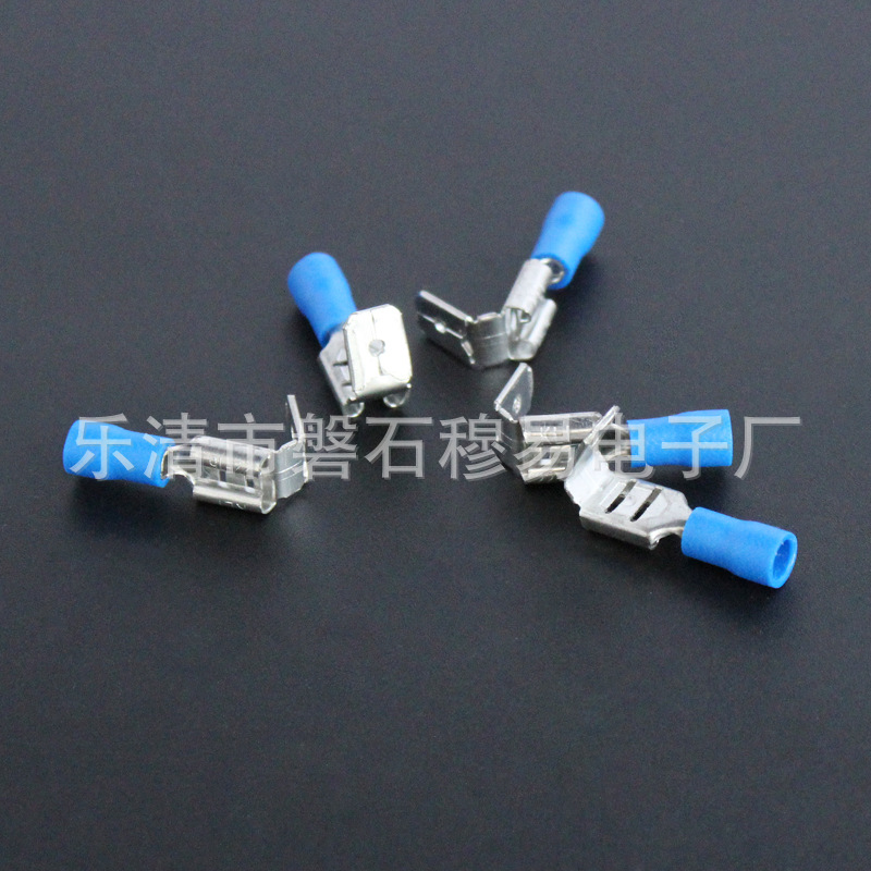 PBDD2-250肩背型公母绝缘端子冷压端头接线端子6.3肩背插簧插片
