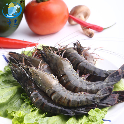 水产批发冷冻草虾斑节虾类25-30条/400g供应餐饮酒店农贸市场