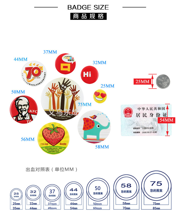 2徽章大小