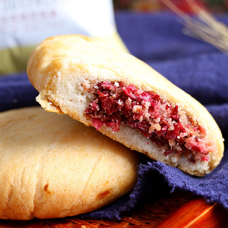rose Flower Cake Yunnan specialty snack snacks tradition Cakes and Pastries A snack manual Freshly baked wholesale