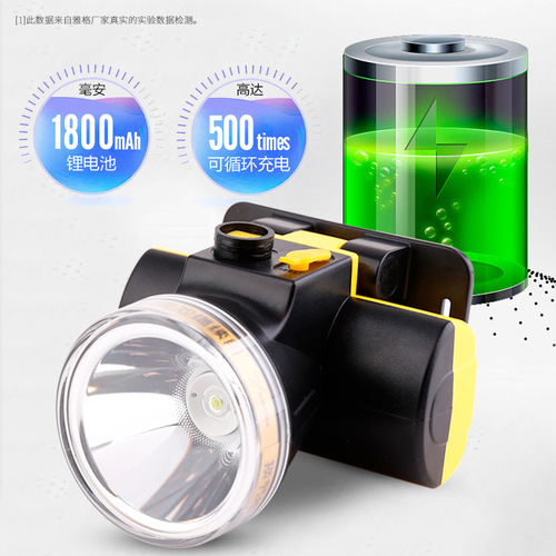 Yage 2W rechargeable LED headlight strong light long-range night fishing headlight outdoor lighting lithium battery replaceable