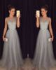 European and American spring new Chiffon sleeveless sequins dress