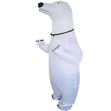 萬聖節可愛充氣北極熊人偶服裝成人行走道具演出玩偶服亞馬遜服裝