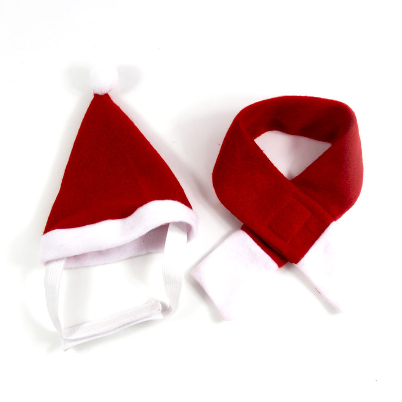 Holiday, Travel, Daily Occasion Cotton Material Christmas Festival Casual Cotton Christmas Solid Color Pet Hat Pet Accessories