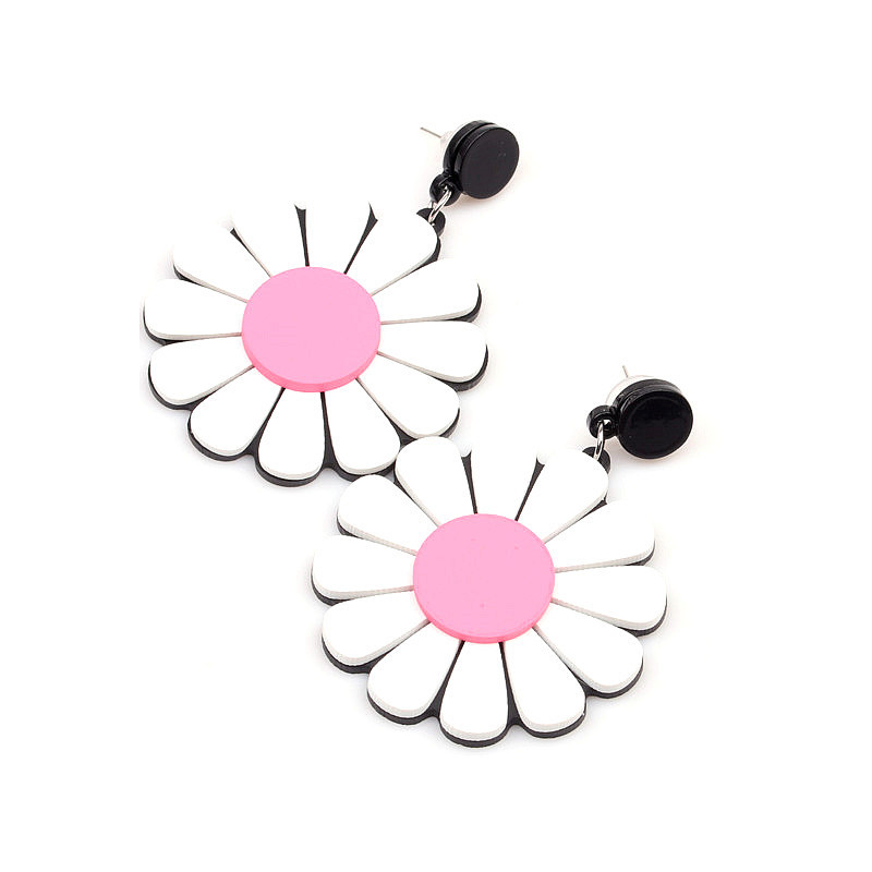 1 Pair Sweet Flower Arylic Women's Drop Earrings display picture 1