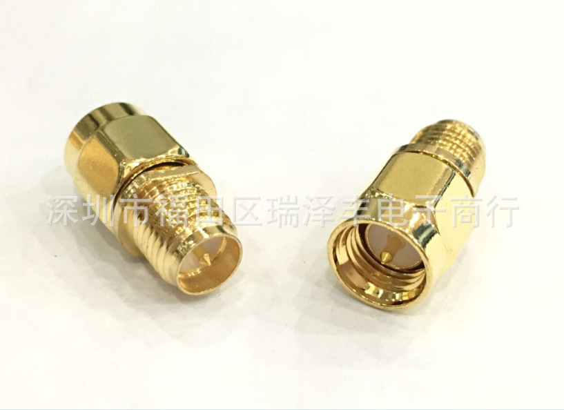 天线 仪器测试高频转接头RP/SMA-JK内螺内针转外螺内针同轴转接器