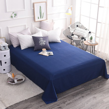 单件床单纯色斜纹活性印染单双人四季床单布家纺批发跨境