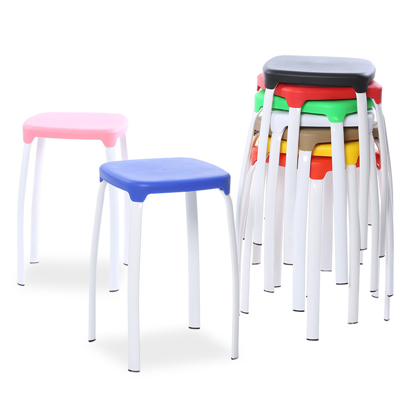 厂家直销 北欧 家用彩色塑料凳子 简约时尚可叠放凳子 套凳批发