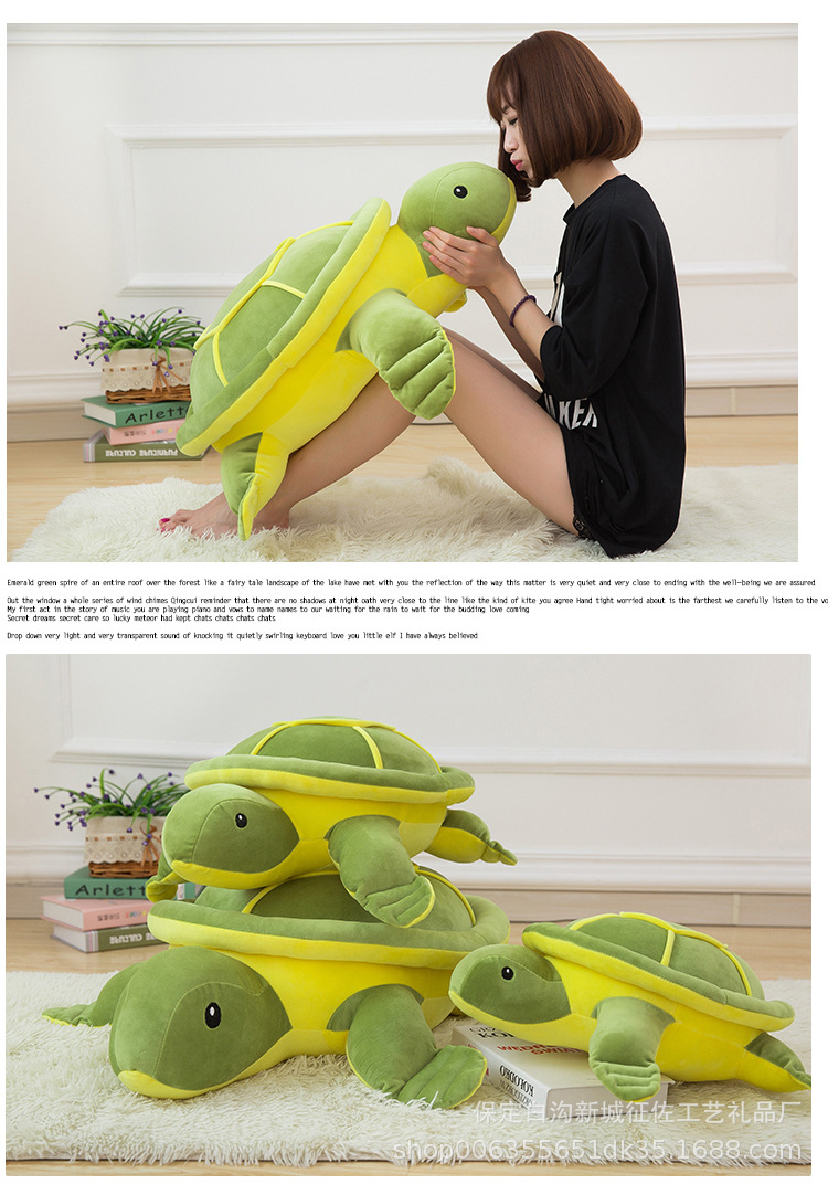 Grüne Schildkröte Kuschelkissen Detail