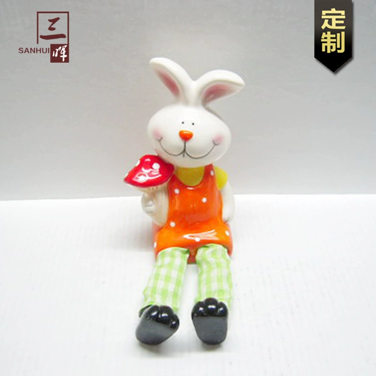 Porcelain cute rabbit, new collection, hand painting, Birthday gift