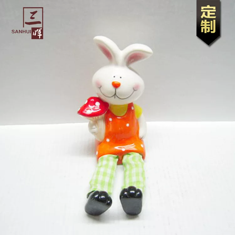 Porcelain cute rabbit, new collection, hand painting, Birthday gift