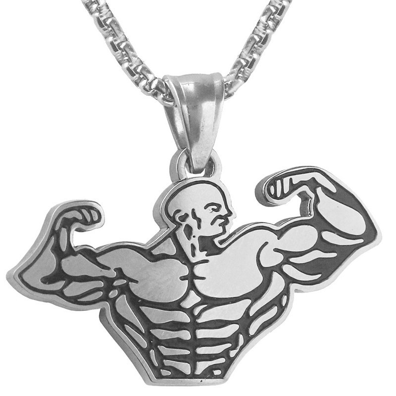 Fashion muscular men alloy necklace wholesale