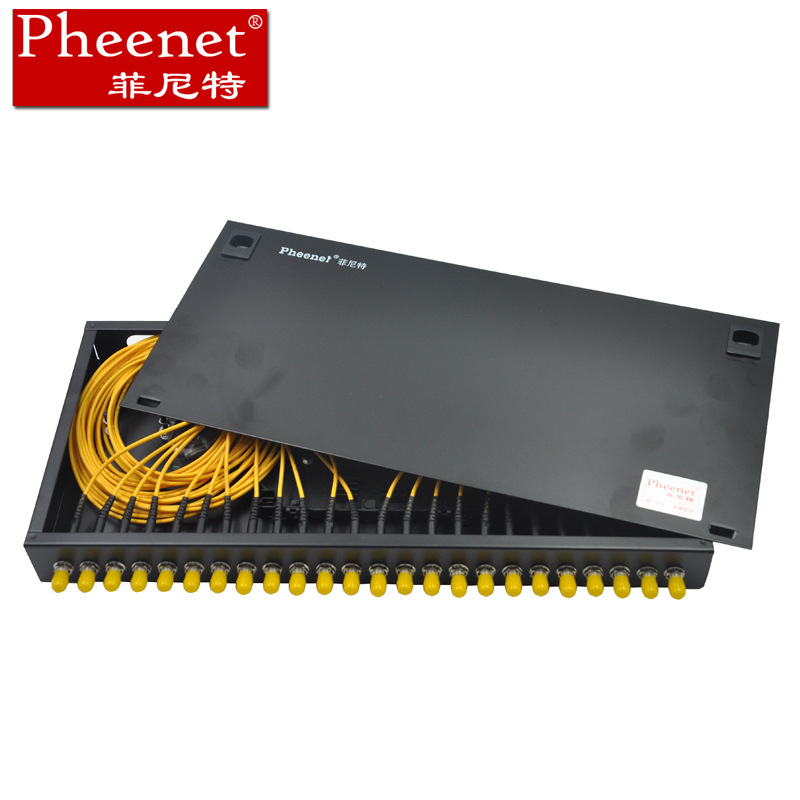 【机架式】菲尼特 24口ST满配光纤终端盒光纤配线架 光缆尾纤熔接