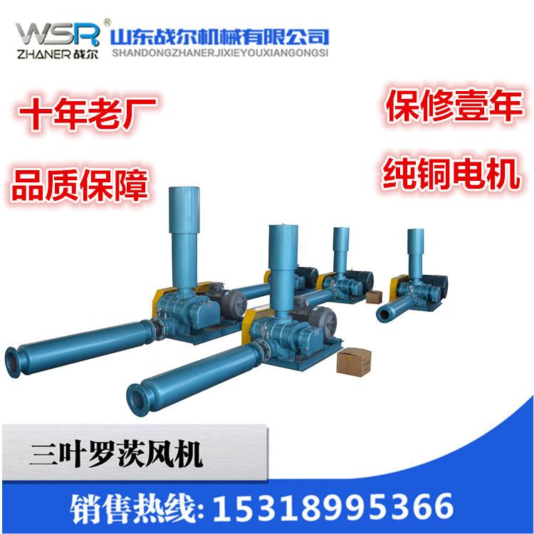 山东三叶罗茨鼓风机厂家污水曝气水产养殖气力输送现货供应