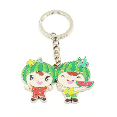 Custom Shaped 3D Printed Cartoon Airplane Keychain with Epoxy Coating, Metal Alloy Hanger