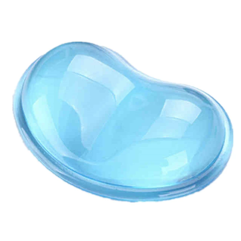 Wrist rest silicone heart-shaped, transparent crystal gel mouse pad, cooling hand pillow 11×7 cm