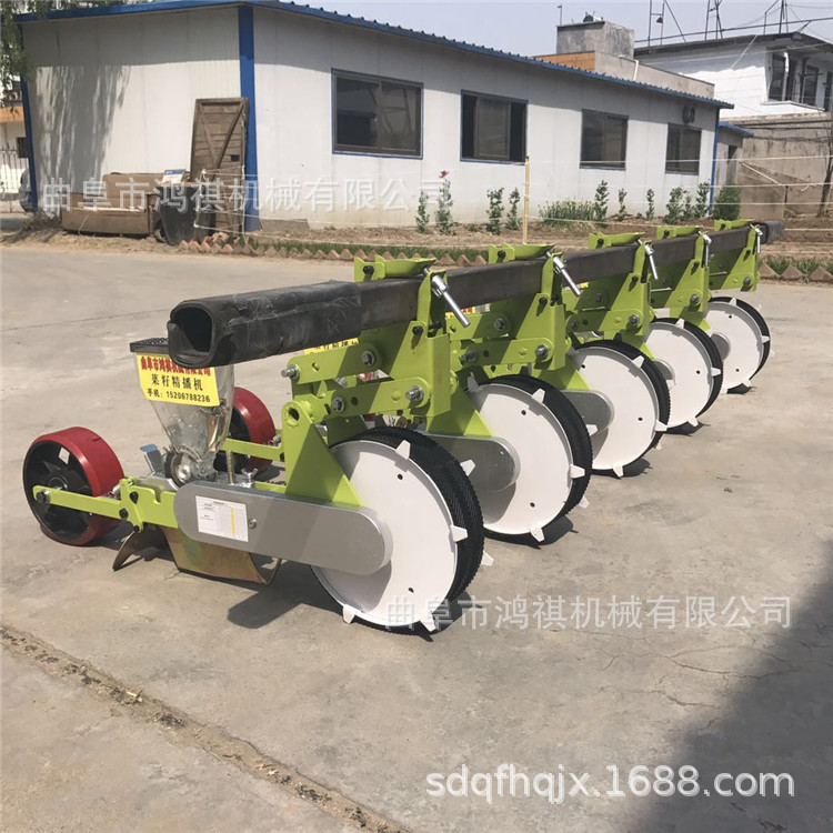 武胜县免耕蔬菜播种机 鸿祺机械手推式播种机 手推6行小粒播种机