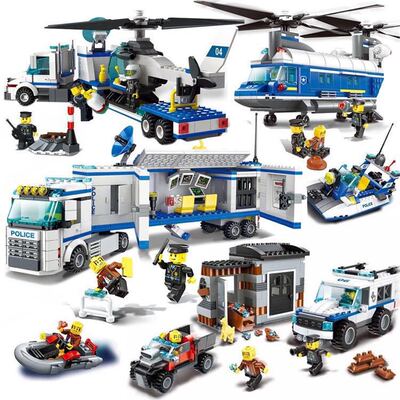 兼容乐高万格小颗粒城市警察拼装积木儿童益智拼插玩具 一件代发|ms