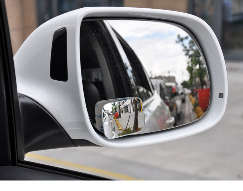 Car Small Round Mirror, Reversing Mirror, High-Definition Frameless Blind Spot Mirror, Wide-Angle Auxiliary Rearview Mirror, Practical Car Accessory