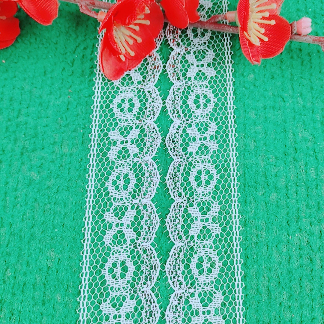 2.2福建厂家现货供应裙摆无弹波浪花边 DIY头饰窗帘配件蕾丝花边