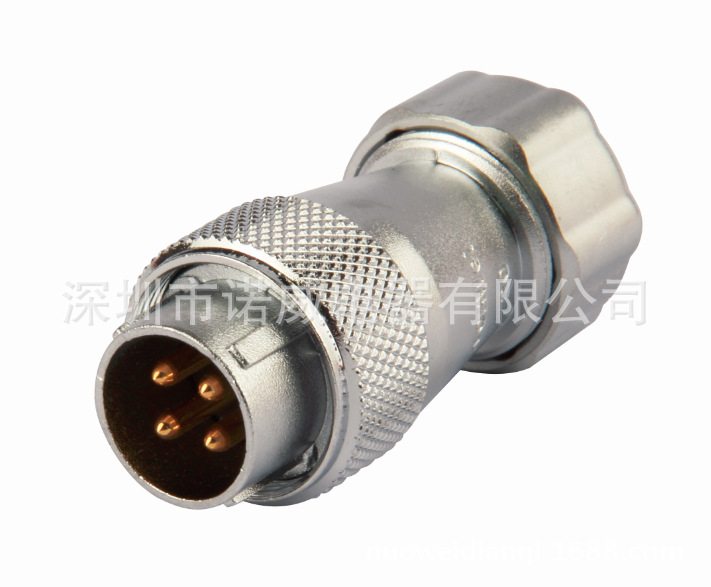 【厂家直销】航空插头插座 电连接器 弯式可接金属软管插头电源