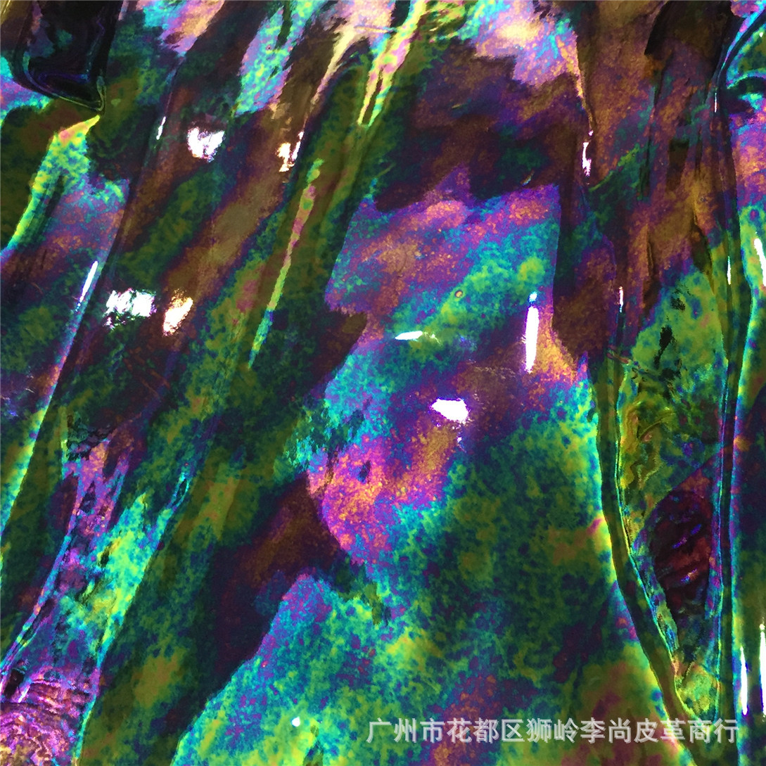 头层牛皮炫彩漆皮高档鞋材七彩牛皮