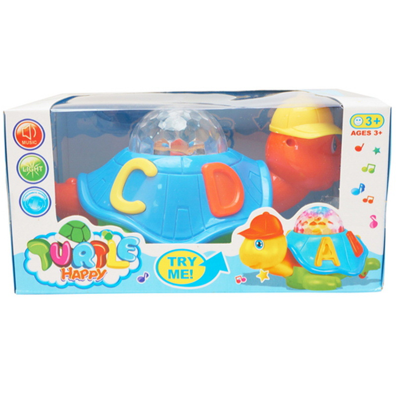 儿童卡通电动万向乌龟 灯光音乐仿真爬行小乌龟玩具地摊