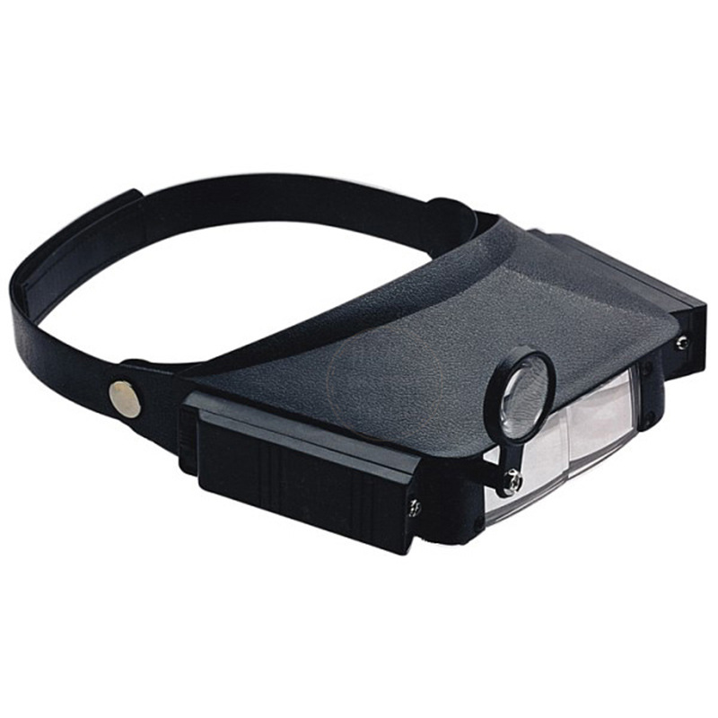 头戴式LED两个灯放大镜 头盔式放大镜 带小镜 检查安装修理 81007