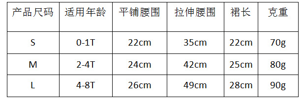 彩虹裙确定尺码