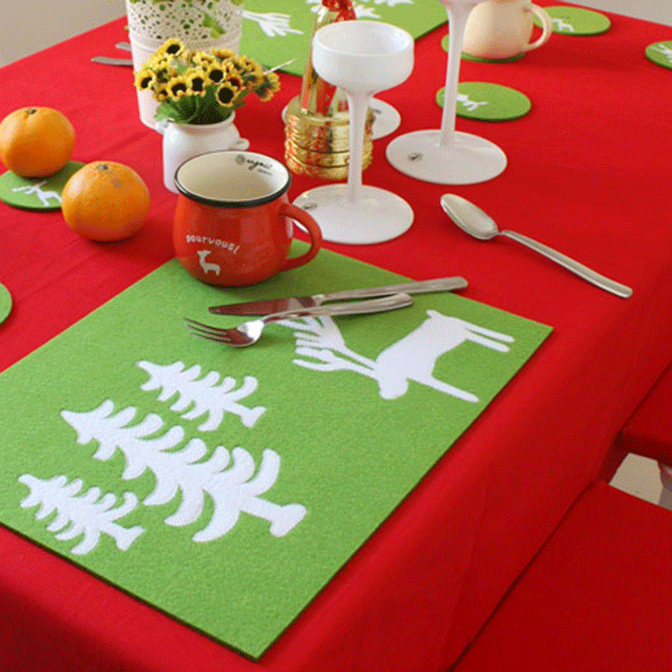 厂家供应毛毡垫 可按需定作 毛毡杯垫 毛毡餐盘垫 创意毛毡垫