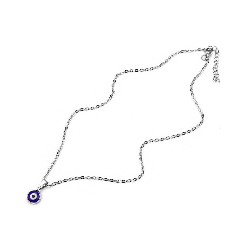 Unique Evil Eye Pendant Necklace With Black Wax Cord For Men_voghion.com