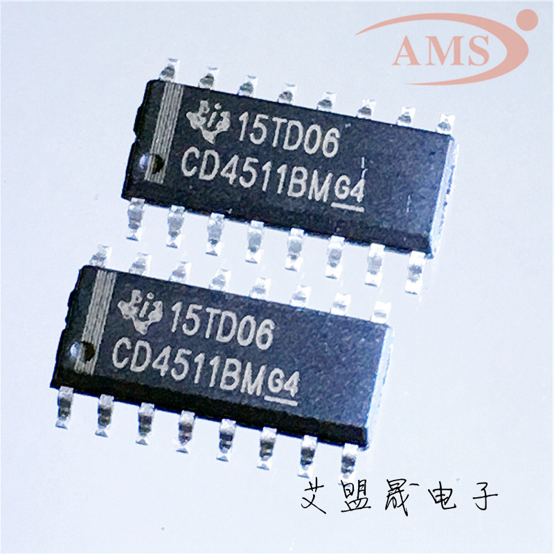 CD4511BM CD4511 SOP16贴片CMOS制程/锁存器/译码驱动器 全新现货