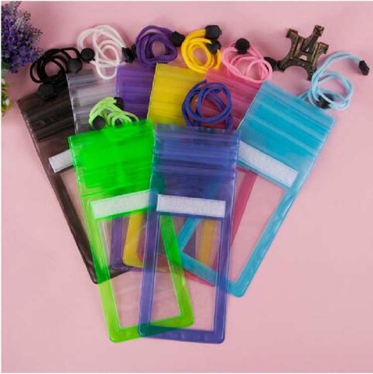 手機防水袋PVC防水套透明三層魔術貼 戶外遊泳潛水漂流洗澡送外賣