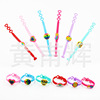 Rainbow bracelet PVC, metal hairgrip, small children's ring, set, suitable for import, Amazon