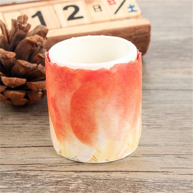 Pétalos de flor de cerezo y cinta de papel DIY envío gratuito diario creativo japonés pegatina diario cinta material decorativo al por mayor