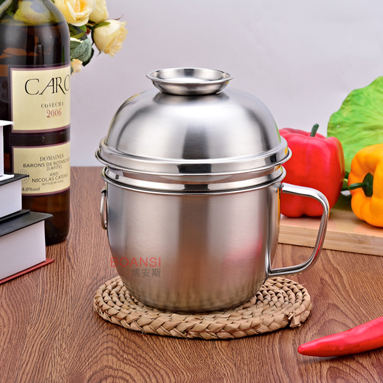 双层不锈钢快餐杯保温饭盒学生泡面碗日式便当盒多层饭盒韩式|ms