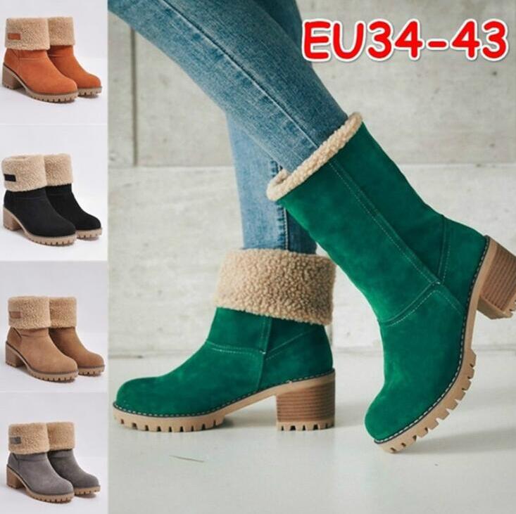 Autumn and winter new pattern Foreign trade Europe and America Low boots Plush keep warm Large With crude student leisure time Flat bottom Women's Boots