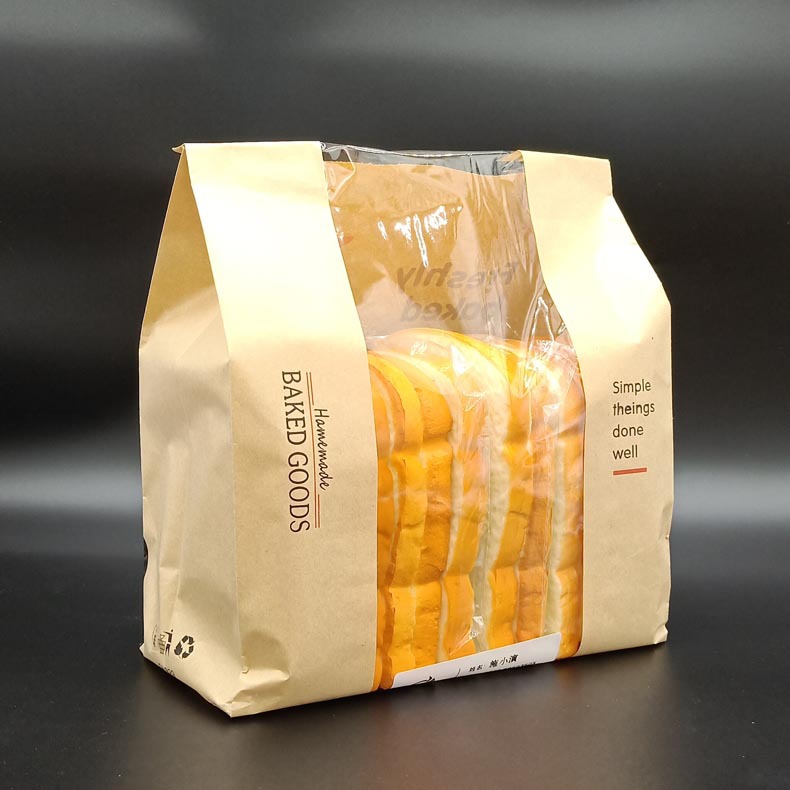 尖底开窗面包土司纸袋 食品纸袋 防油淋膜面包坊开窗袋 厂家