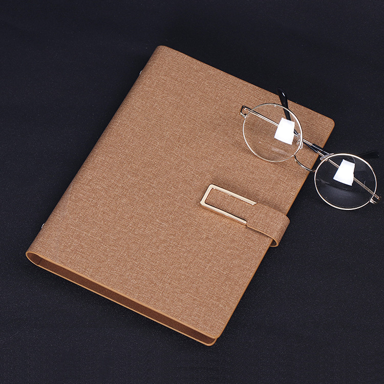 现货搭扣活页笔记本定制logo布纹礼品记事本定做商务创意记事本子|ru
