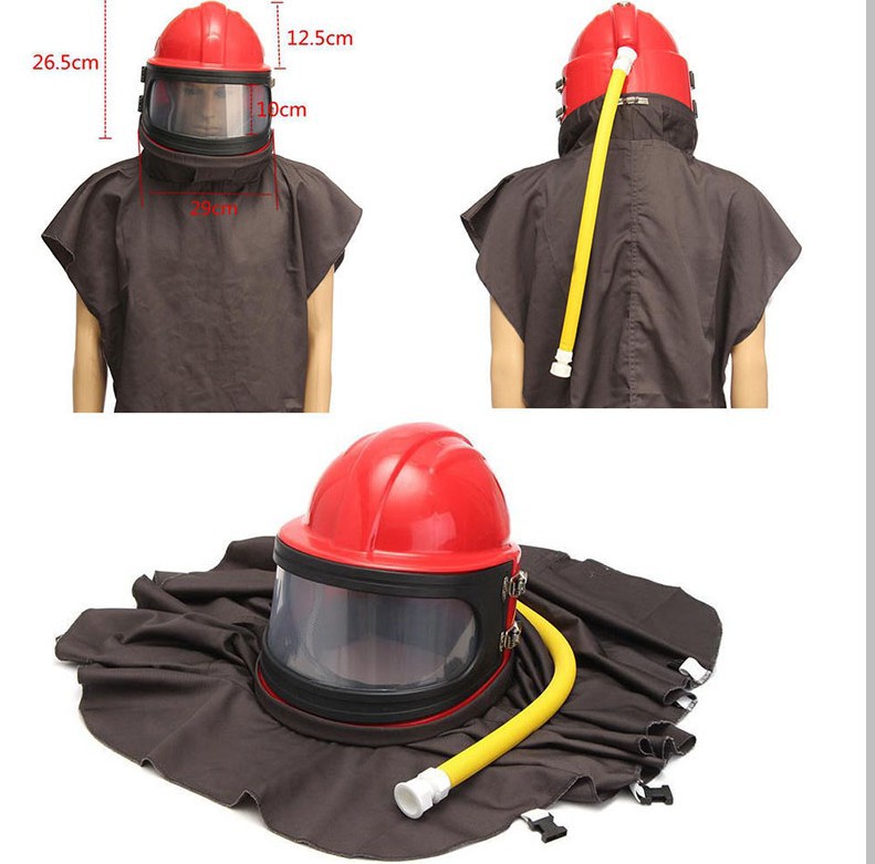 厂家生产供氧头盔喷砂面罩 喷沙面具 可调温 专利产品 量大从优