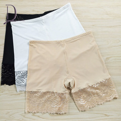 【85-130 lbs】Summer Women's Anti-Bleeding Ice Silk Safety Pants Direct Factory Supply with Large Lace Flat Pants