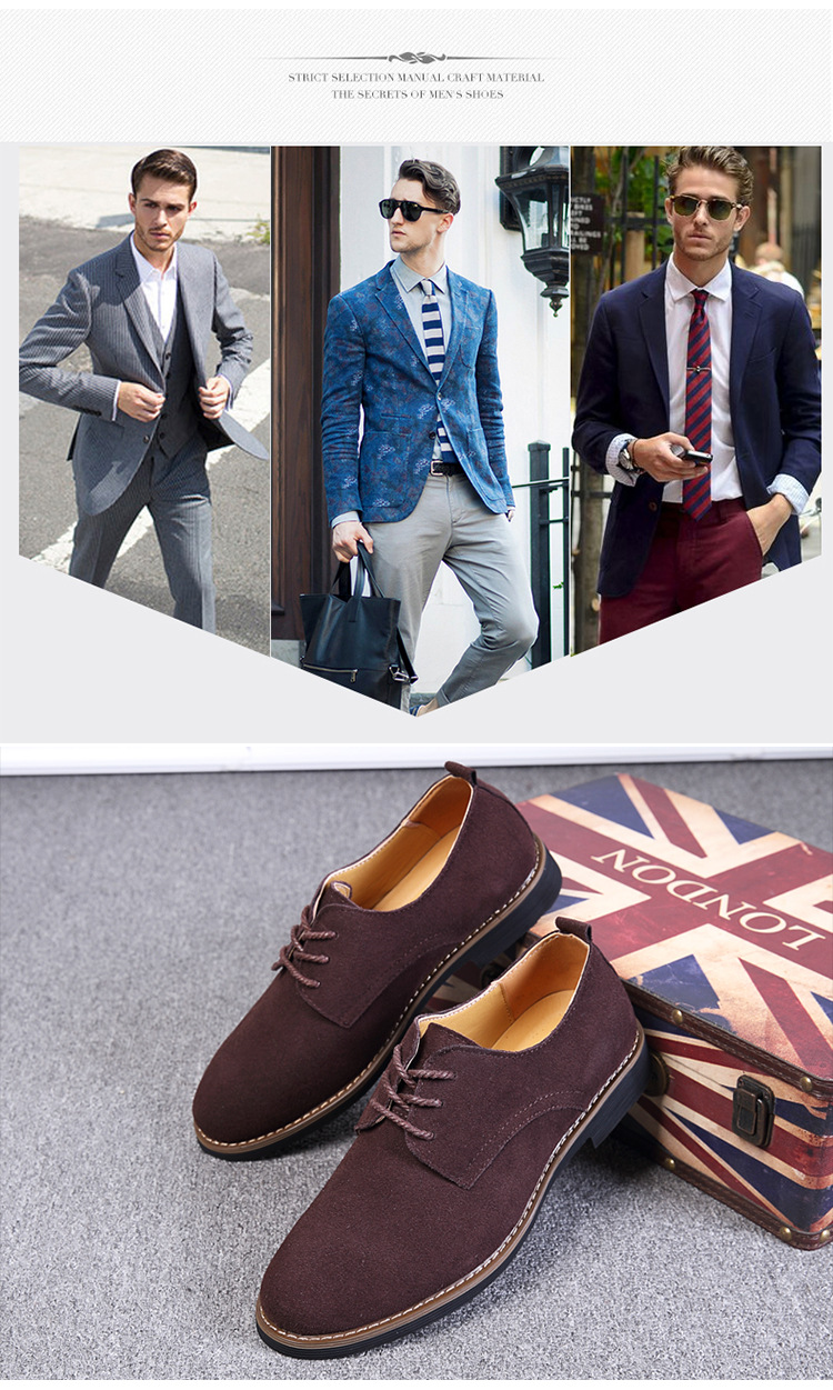 Scarpe eleganti uomo in camoscio casual a punta basso profilo_voghion.com