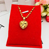 Brass jewelry, double-sided accessory, pendant heart-shaped, wholesale