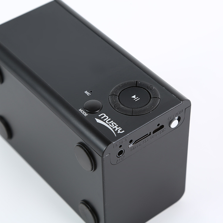 MUSKY DY37插卡低音炮蓝牙音箱床头小夜灯音箱时钟闹钟蓝牙音箱