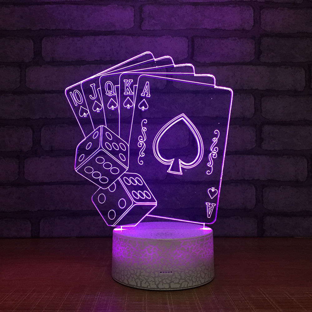 亚马逊爆款 爆裂纹3D灯小夜灯台灯